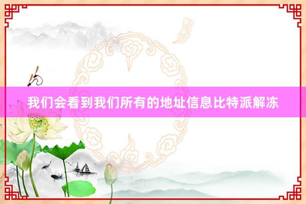 我们会看到我们所有的地址信息比特派解冻