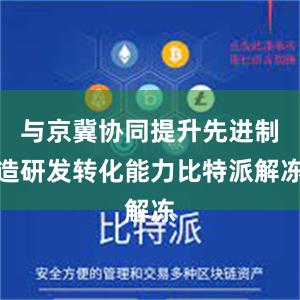 与京冀协同提升先进制造研发转化能力比特派解冻