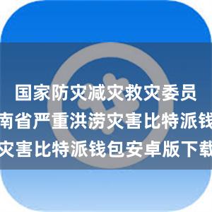 国家防灾减灾救灾委员会针对湖南省严重洪涝灾害比特派钱包安卓版下载